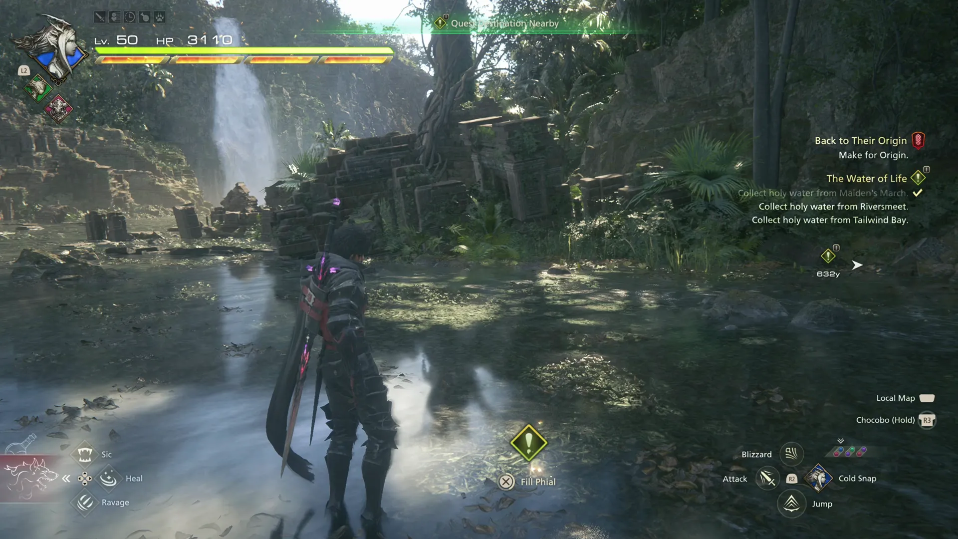 Filling the second phial near Riversmeet