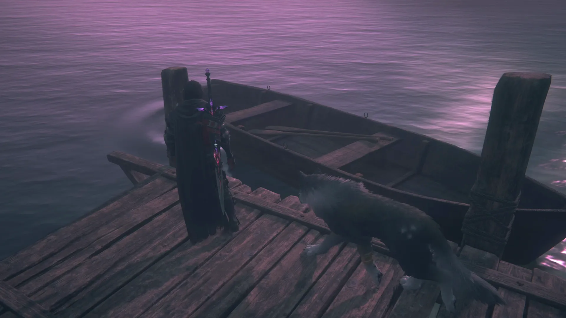 Clive and Torgal approaching the towboat near Port Isolde