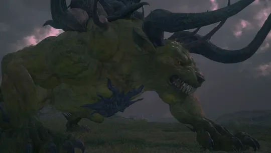 Close-up of Behemoth King during the opening of the Notorious Mark battle