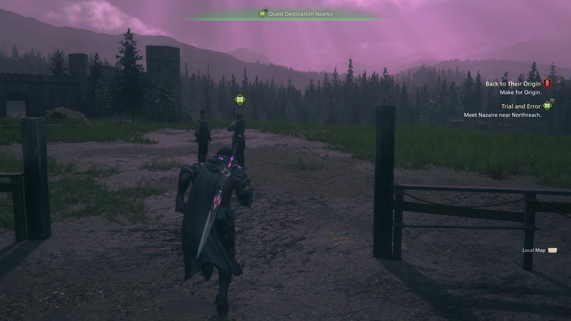 Speaking with Nazaire outside of Northreach