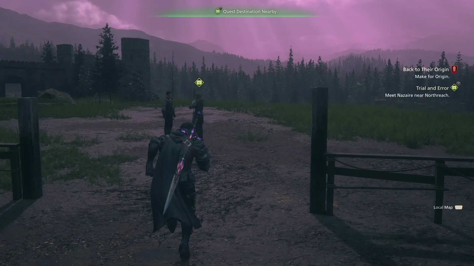 Speaking with Nazaire outside of Northreach