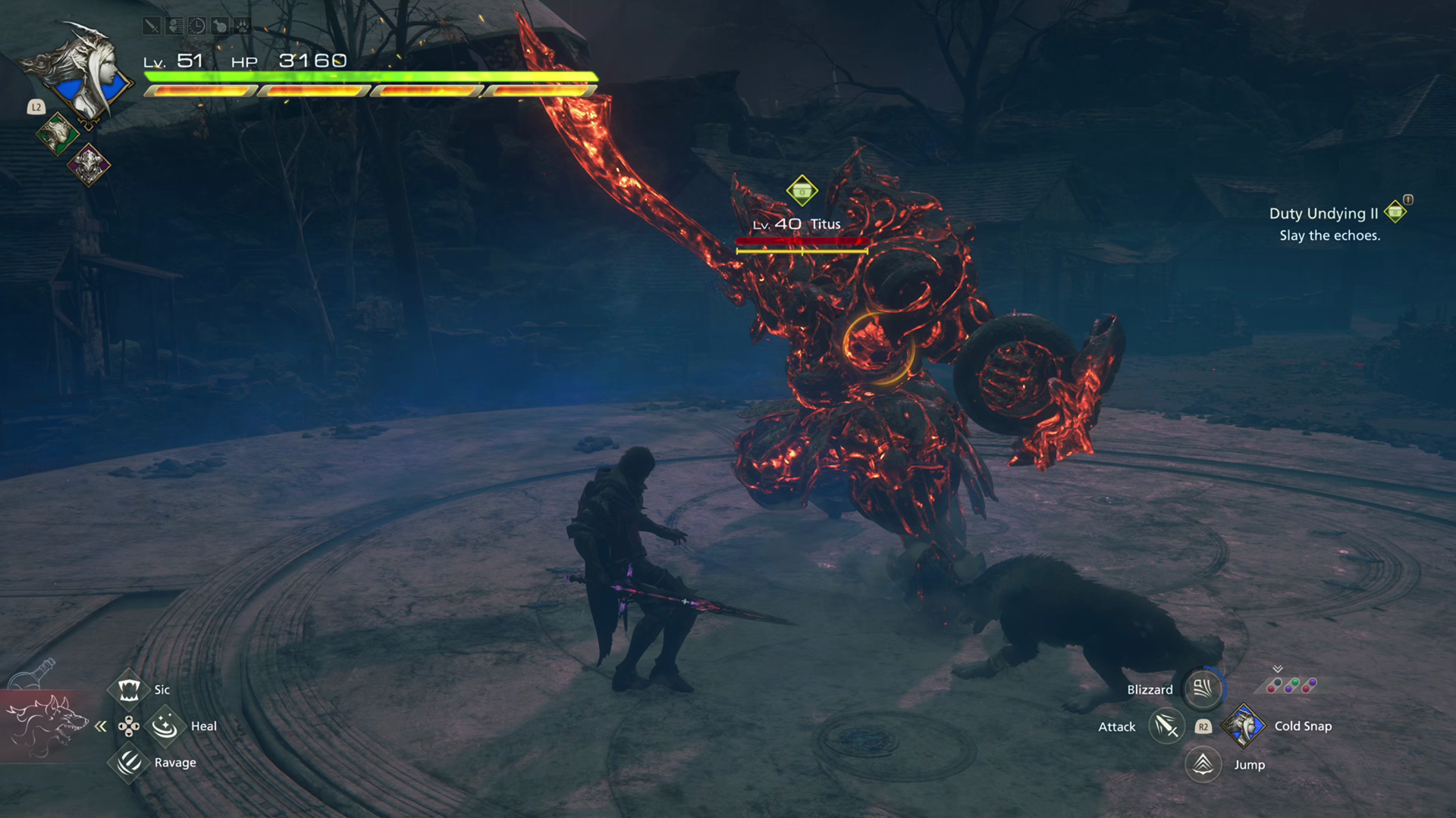 Battle against Titus during the Duty Undying II quest