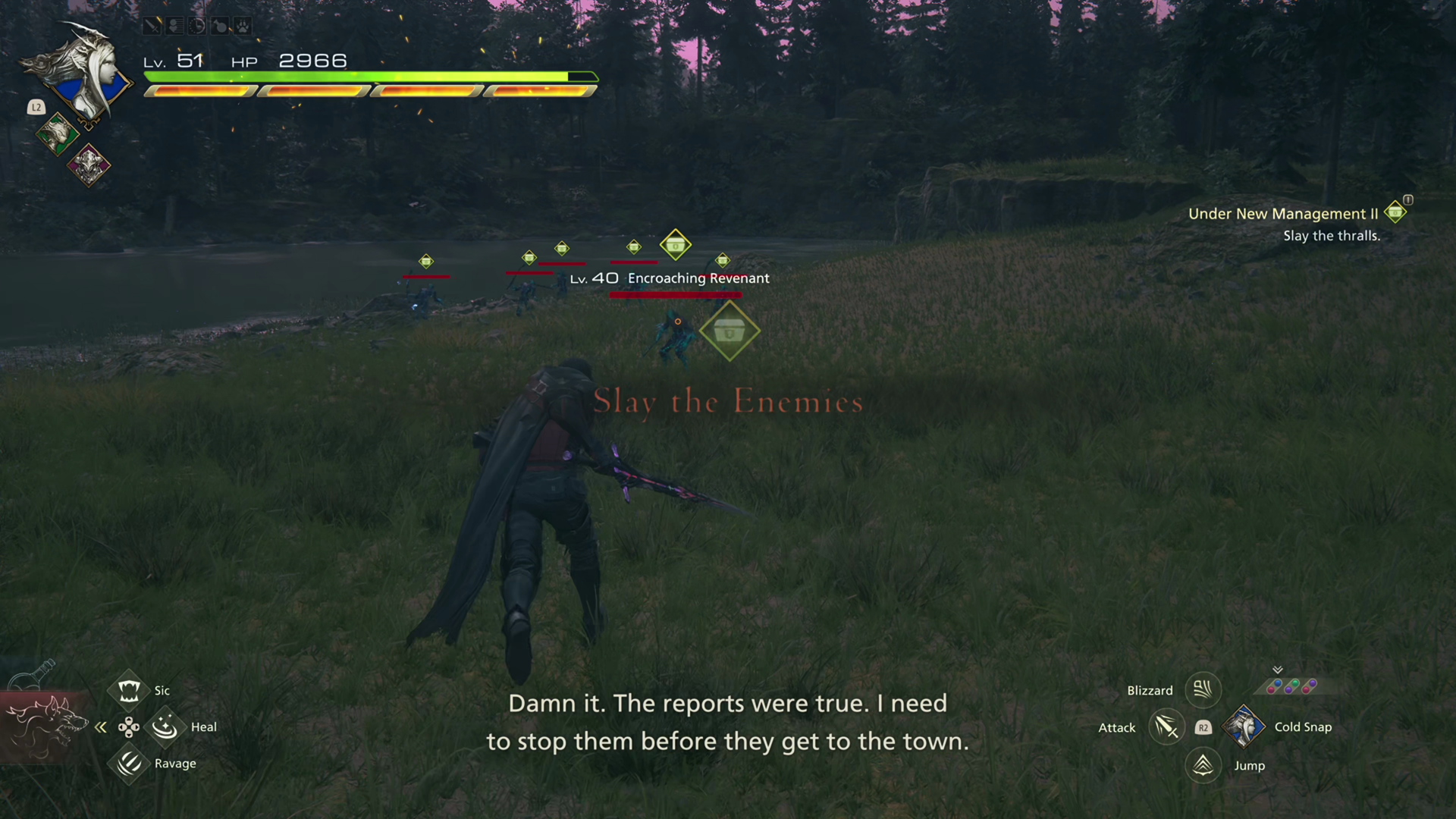 Approaching the encroaching revenants near Northreach