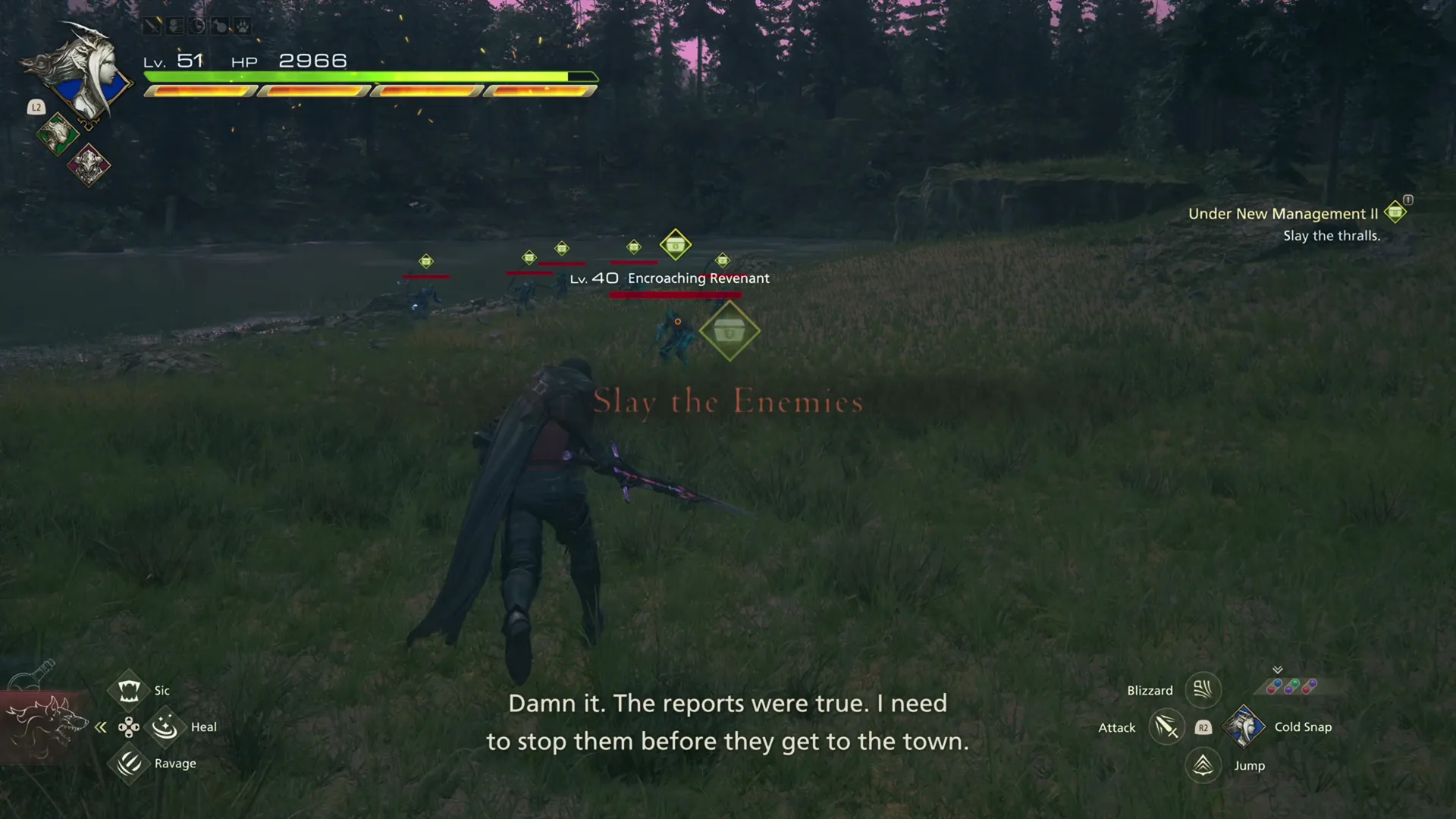 Approaching the encroaching revenants near Northreach