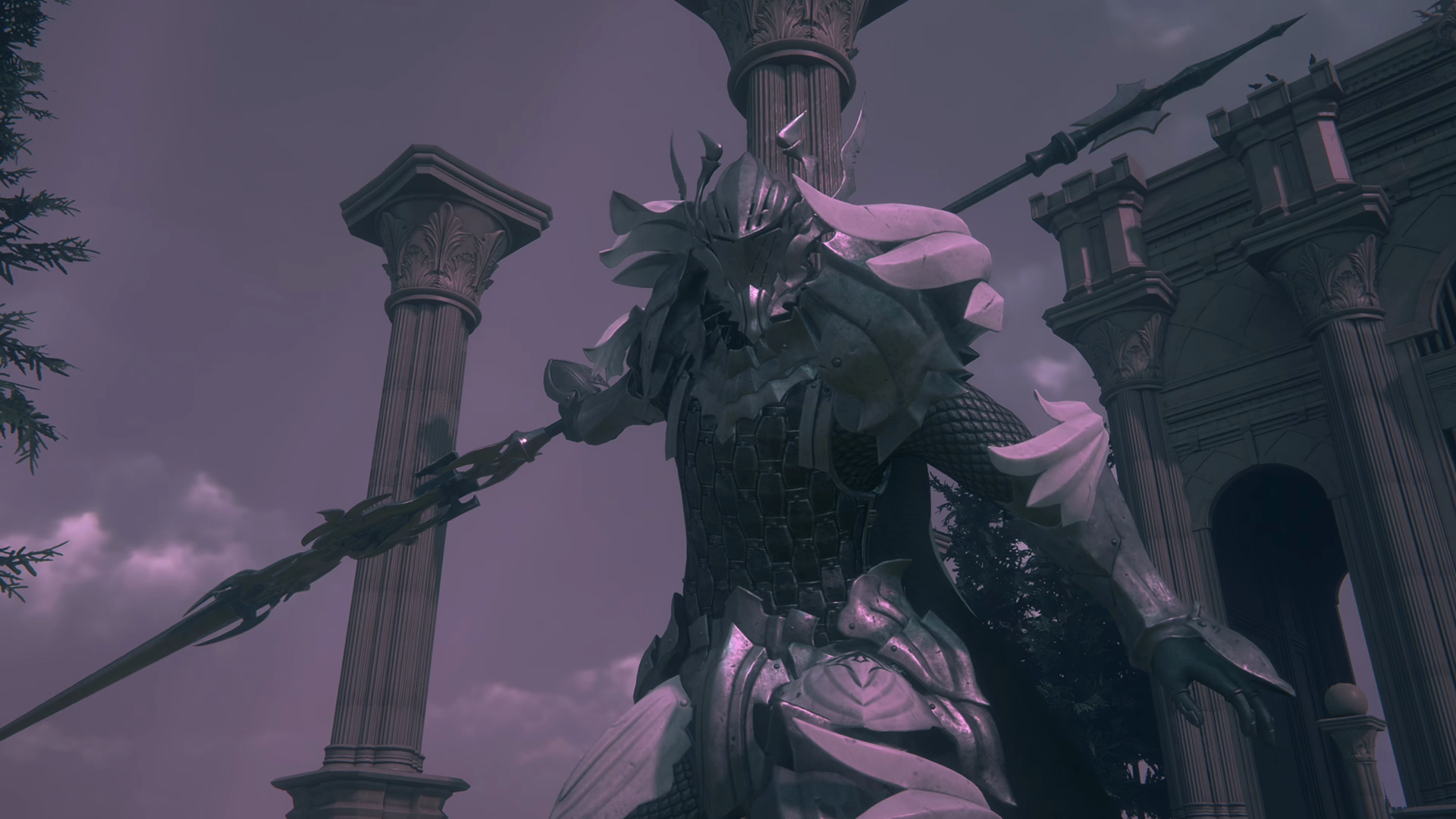 Close-up of Knight of the Splendent Heart at the start of the Notorious Mark battle in Royal Meadows