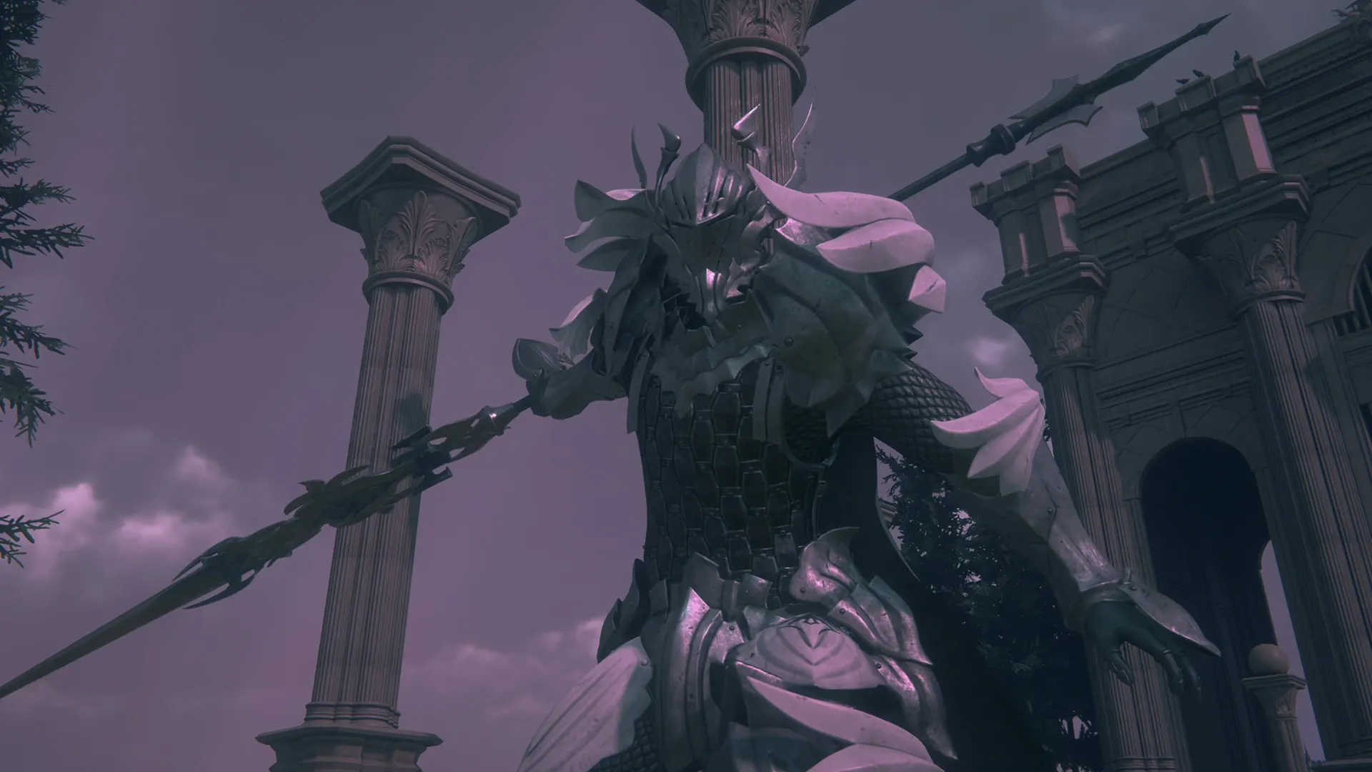 Close-up of Knight of the Splendent Heart at the start of the Notorious Mark battle in Royal Meadows