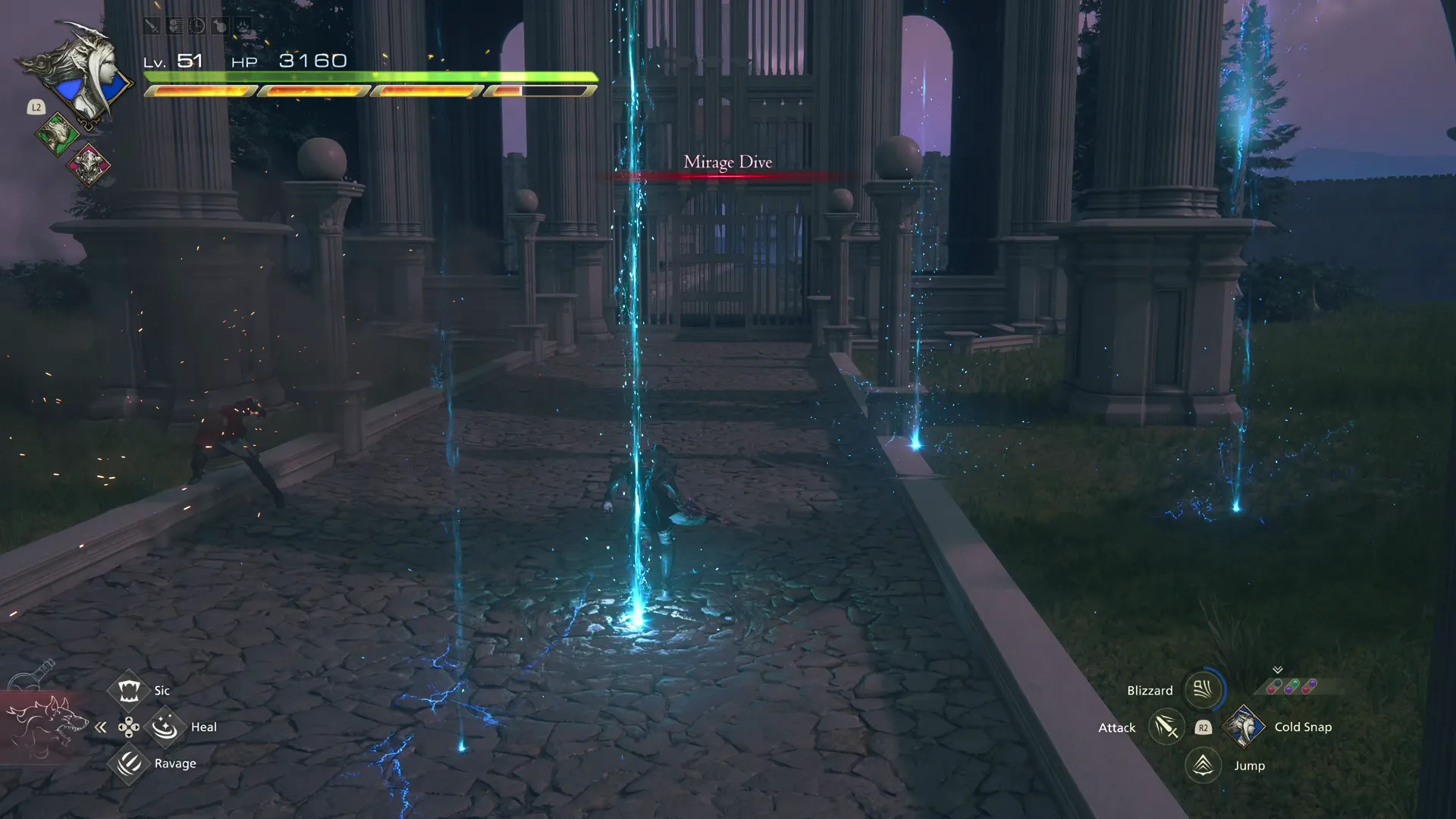 Knight of the Splendent Heart using its Mirage Dive attack