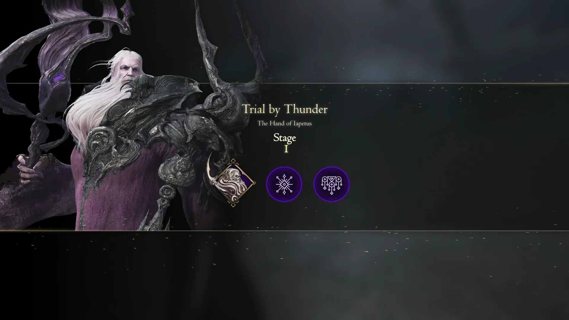 Initiation screen for Stage 1 of the Trial by Thunder