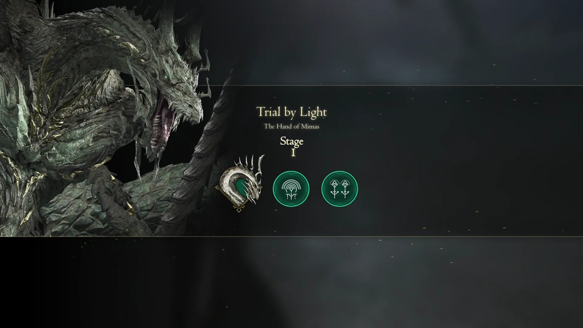 Initiation screen for Stage 1 of the Trial by Light