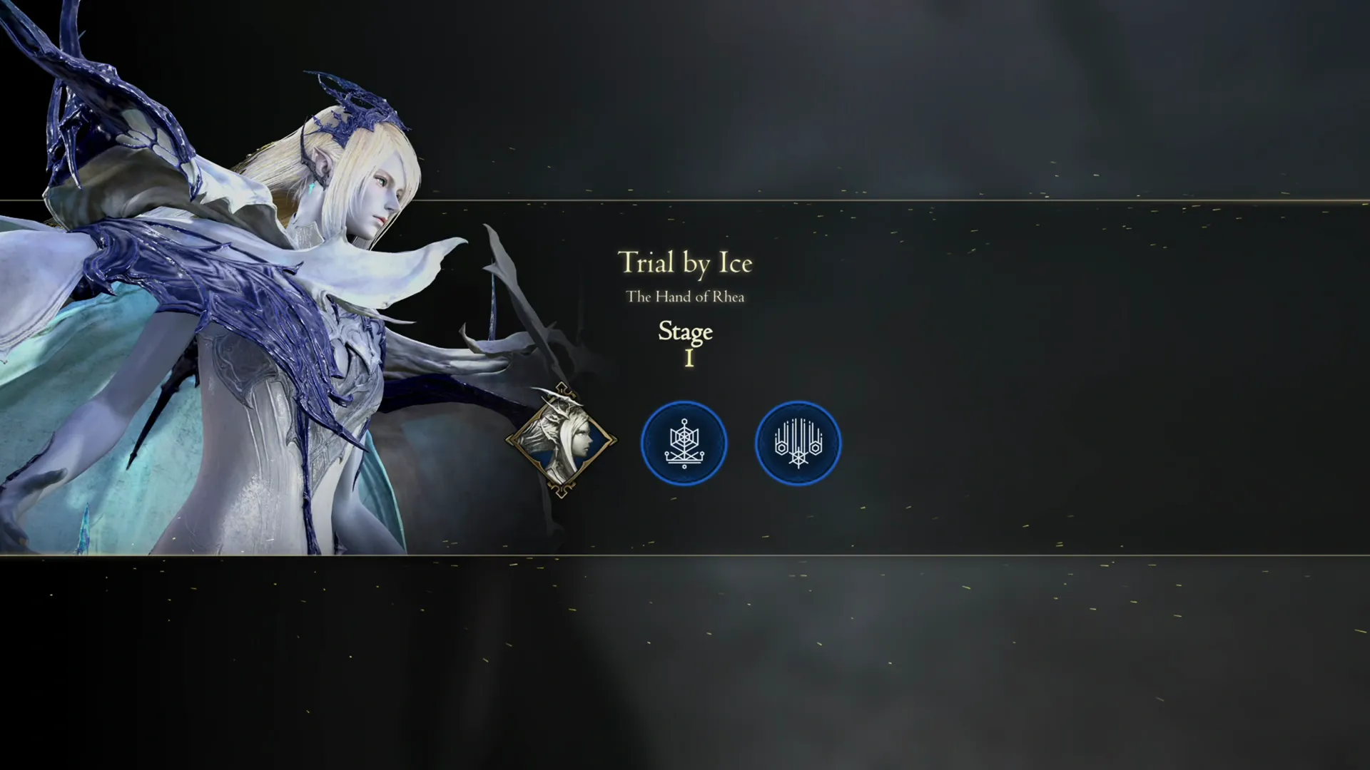 Initiation screen for Stage 1 of the Trial by Ice