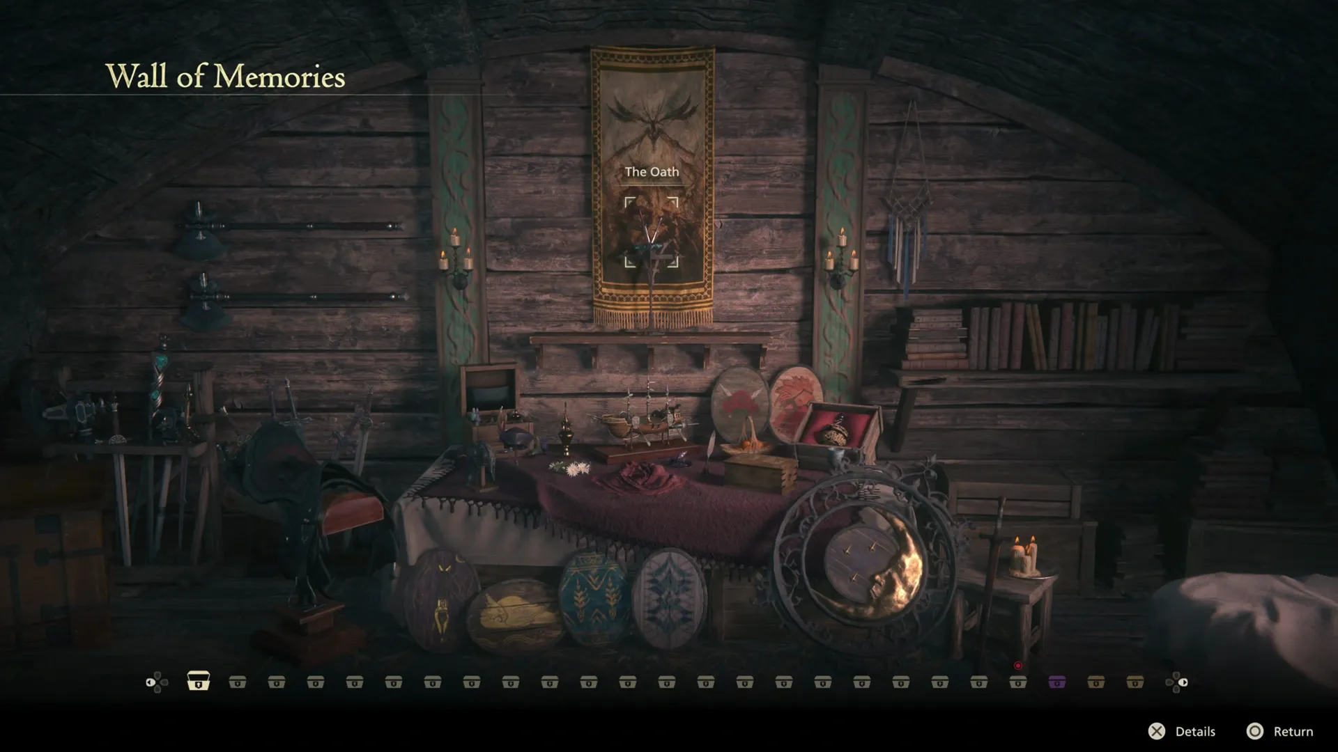 Looking at the fully completed Wall of Memories