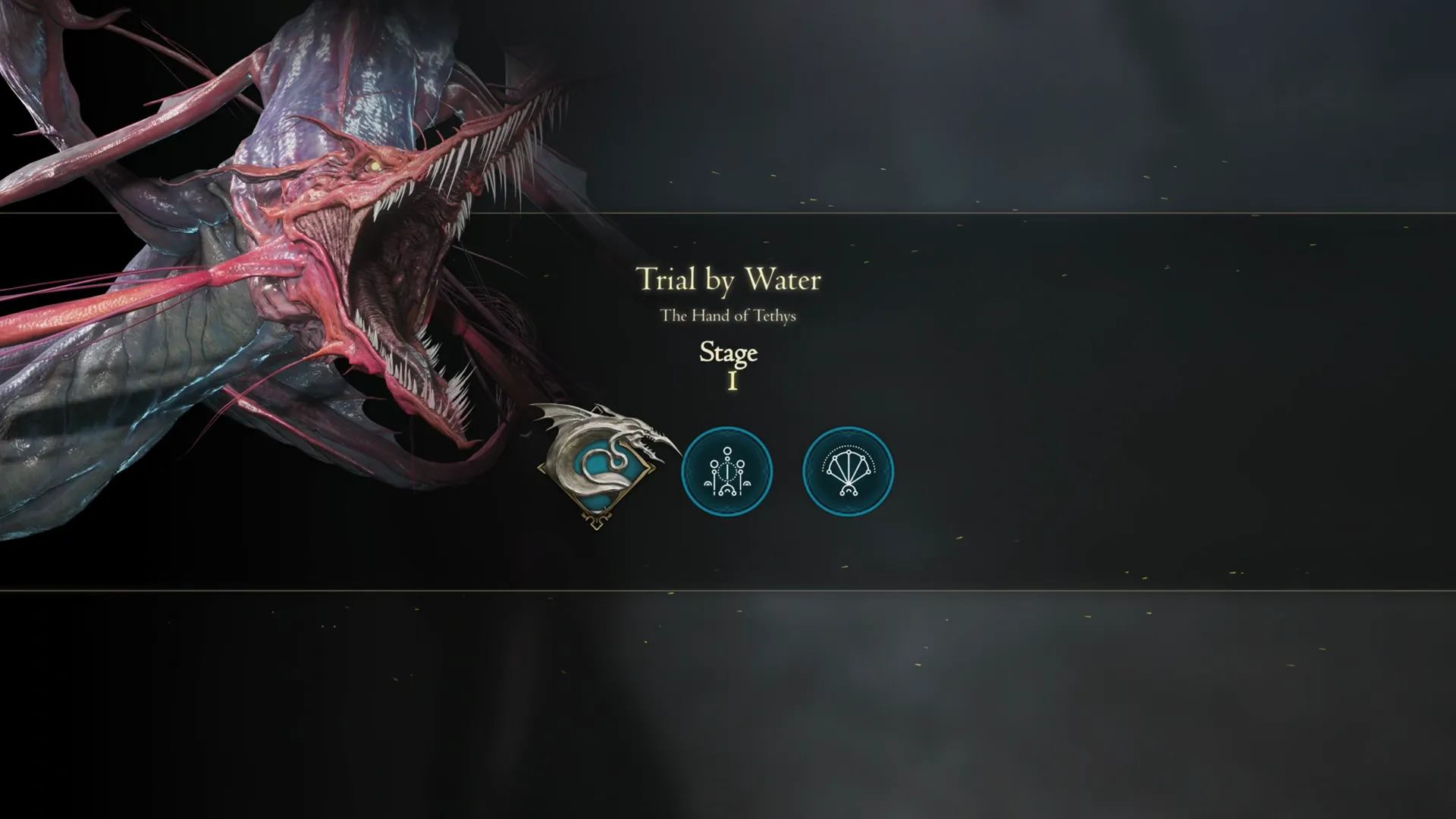 Initiation screen for Stage 1 of the Trial by Water