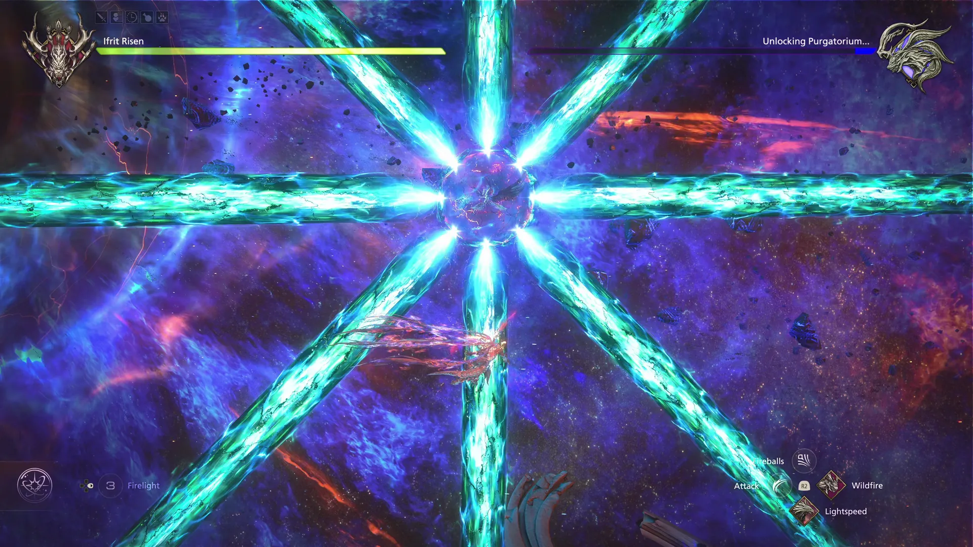 Ultima Risen using its Pulsar attack