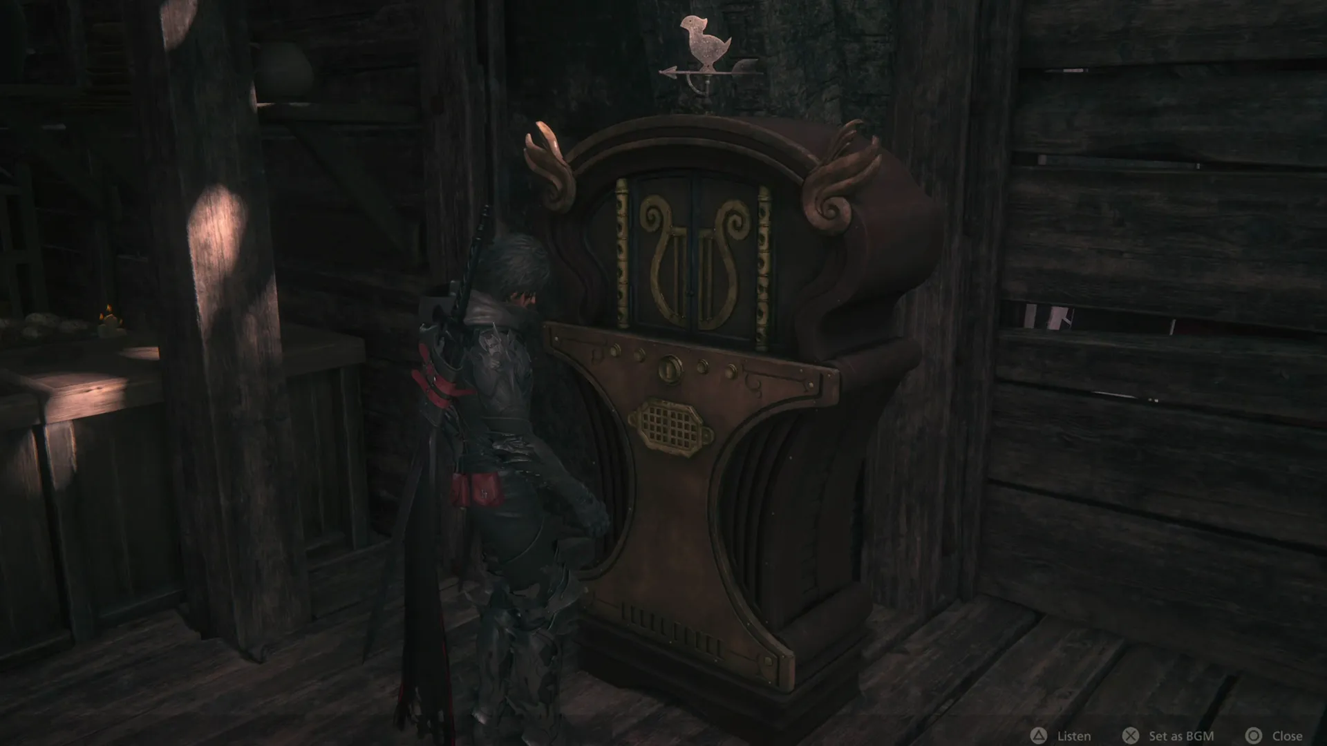 Clive examining the Orchestrion in the Ale Hall of the Hideaway