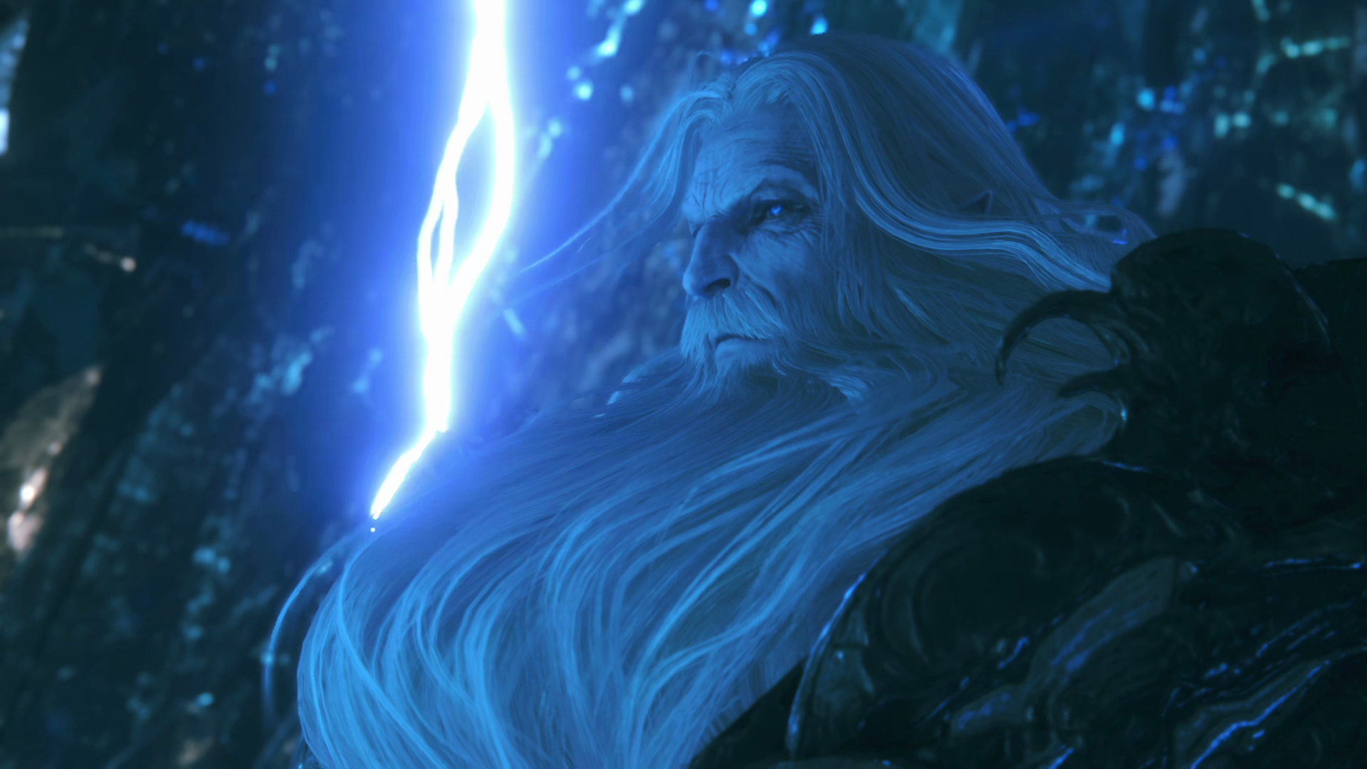 Close-up of Ramuh’s phase during the battle against Typhon