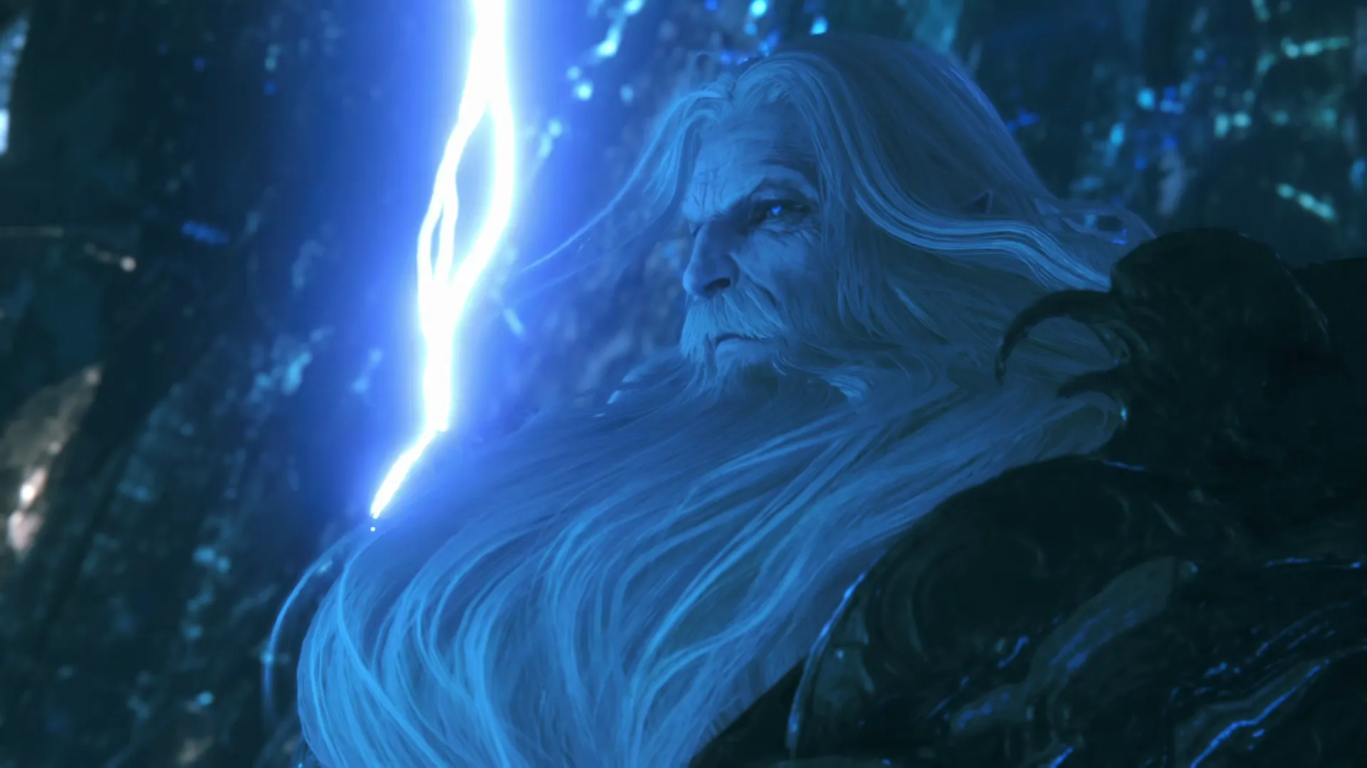 Close-up of Ramuh’s phase during the battle against Typhon