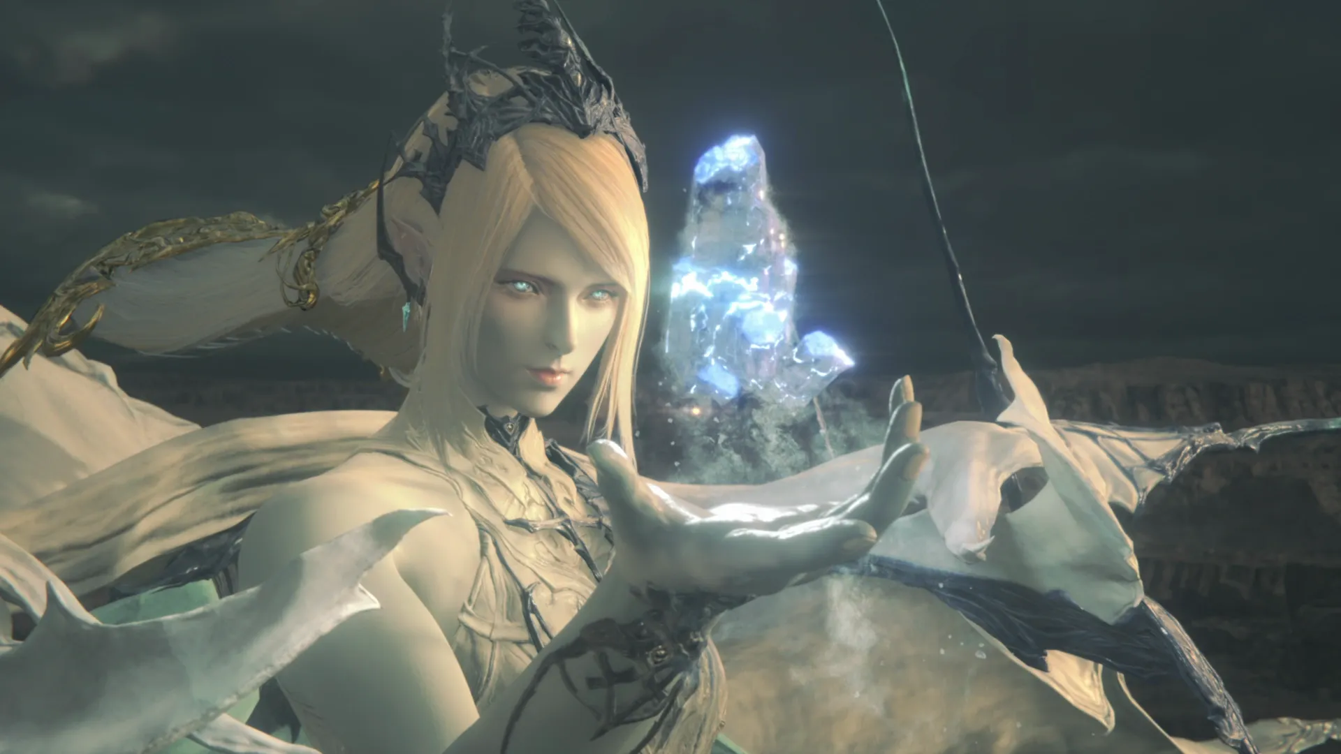 Shiva launching an attack against Titan during the opening sequence of the game