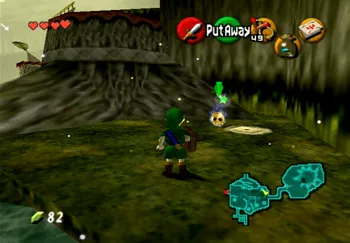 Location of the Gold Skulltula in the Kokiri Forest