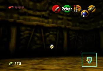 Location of the Gold Skulltula in Dodongo’s Cavern