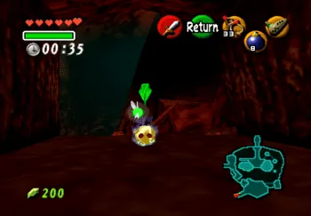 Location of the Gold Skulltula in the Death Mountain Crater