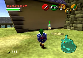 Location of the Gold Skulltula at Lake Hylia Laboratory