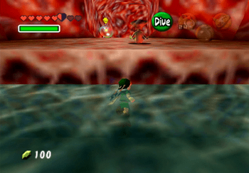 Throwing Princess Ruto up onto the ledge