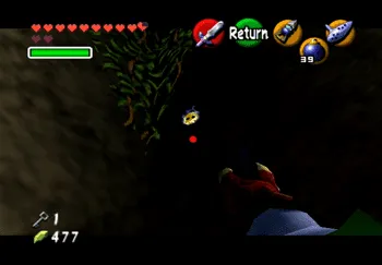 Location of the Gold Skulltula in the Forest Temple