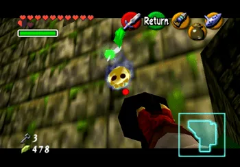 Location of the Gold Skulltula in the Forest Temple