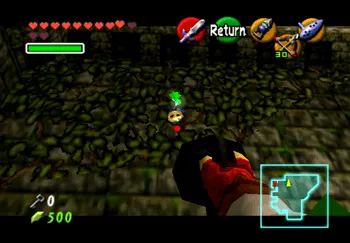 Location of the Gold Skulltula in the Forest Temple