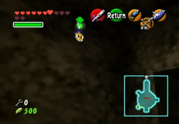 Location of the Gold Skulltula in the Forest Temple