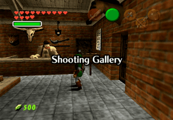 The Shooting Gallery title screen