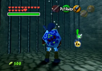 Location of the Gold Skulltula at Lake Hylia