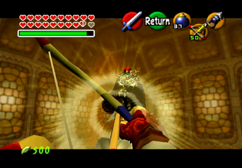 Aiming a Light Arrow at Ganondorf